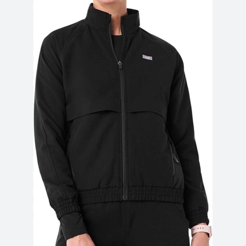 Figs Sydney Scrub Jacket In Black Women's XL